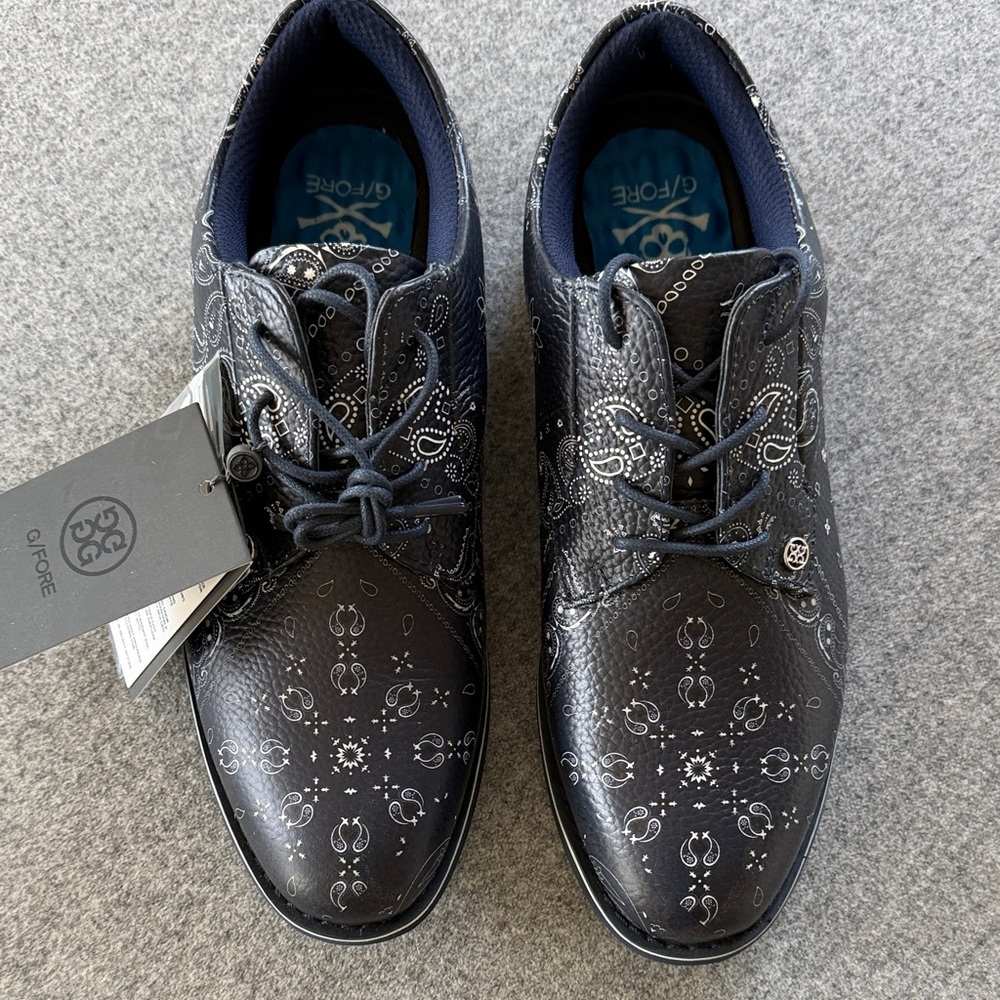 Black Patterned Men's Shoes
